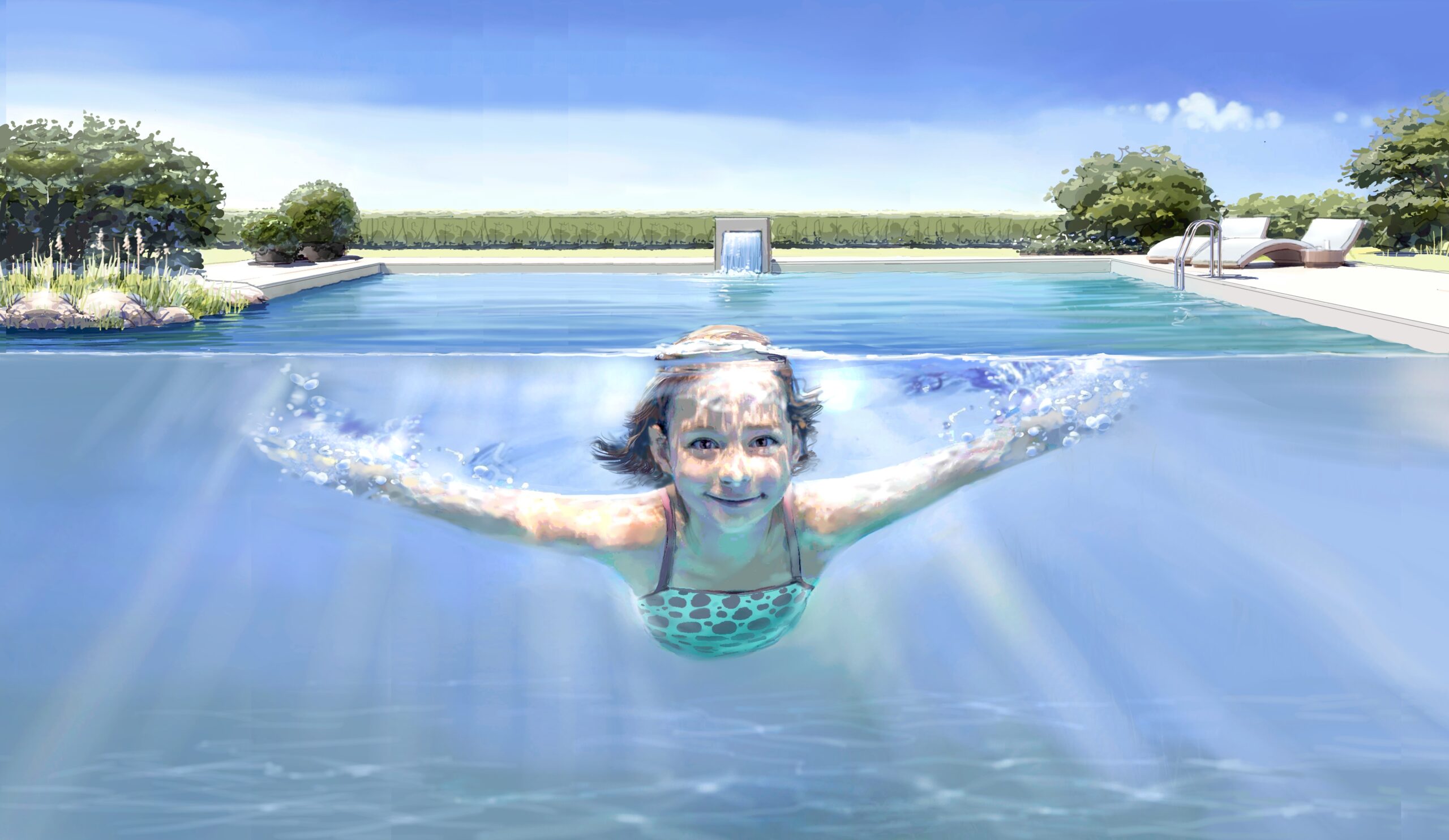 Naturpool mit Bellvital Bio-Betriebssystem